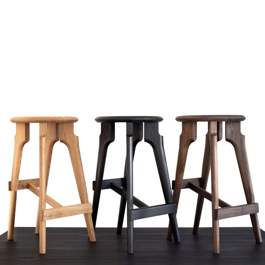 KHEM Hardwood Bar Height Stool